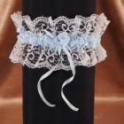 Satin and Lace Blue Wedding Garter